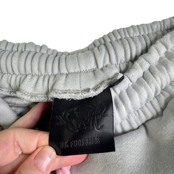Syna World Synaworld Syna Logo Sweatpants Grey Spellout Forgive Me Gray Medium M - Picture 8 of 15